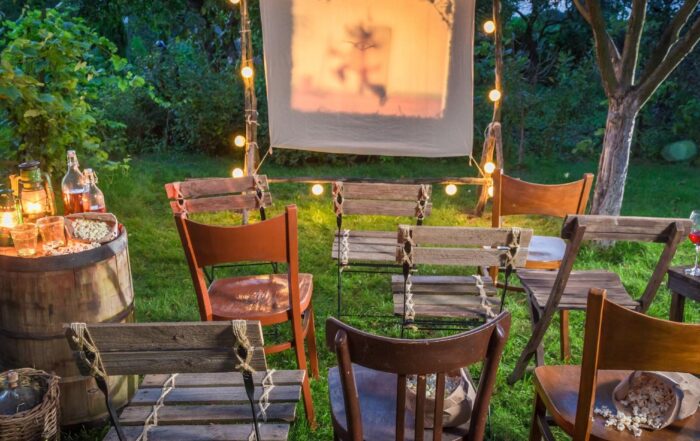 Setting Up a Cinema in the Garden