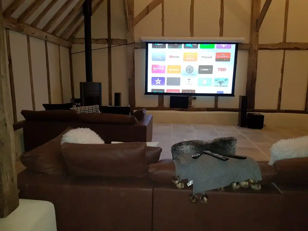 Cinema Barn Projector Room Installation