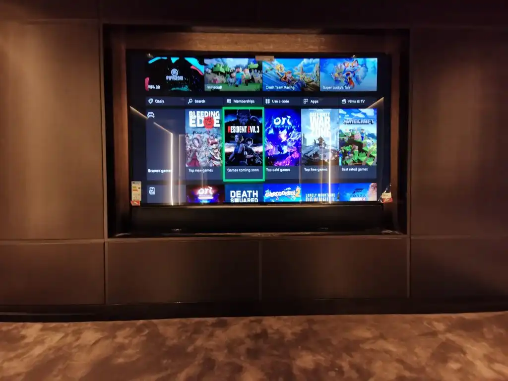 Dedicated Stealth 77" Screen with Dolby Atmos FX